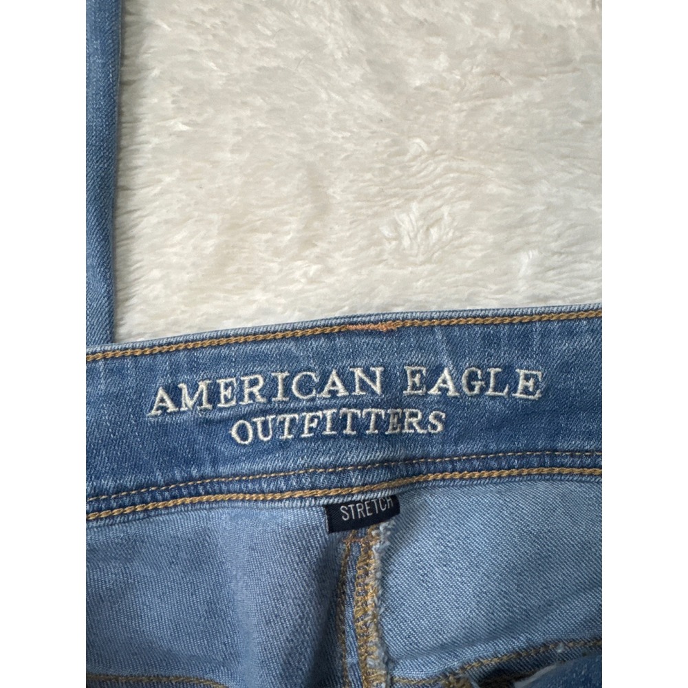 American Eagle Kick Boot Jeans Medium Wash Stretch Bootcut Denim Womens 6 - Picture 4 of 6